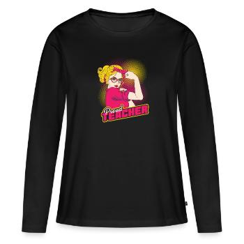 teacher, student, prospective teacher - Women's Premium Organic Long Sleeve Shirt - black - Front - Julia (174cm)