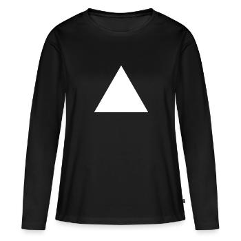 Triangle Triangle White - Women's Premium Organic Long Sleeve Shirt - black - Front - Julia (174cm)