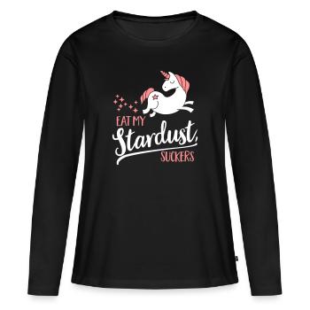 Eat my Stardust, Suckers - T-shirt manches longues Premium bio Femme - noir - Devant - Julia (174cm)