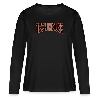 Tech House Techno House Musique - T-shirt manches longues Premium bio Femme - noir - Devant - Julia (174cm)