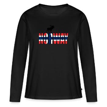 Drapeau de Norvège wapiti - T-shirt manches longues Premium bio Femme - noir - Devant - Julia (174cm)