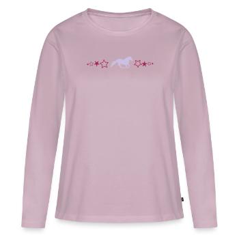 Stern Design mit Pferd - Frauen Premium Bio Langarmshirt - Altrosa - Vorne - Julia (174cm)
