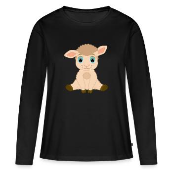 Lamb - Lamb - Women's Premium Organic Long Sleeve Shirt - black - Front - Julia (174cm)