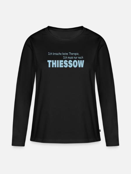 Therapie THIESSOW - Frauen Premium Bio Langarmshirt - Schwarz