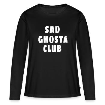 SAD GHOST CLUB - T-shirt manches longues Premium bio Femme - noir - Devant - Julia (174cm)