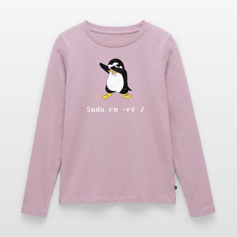 Sudo rm RF Admin Sysadmin Java Linux Geschenk Frauen Premium Bio Langarmshirt