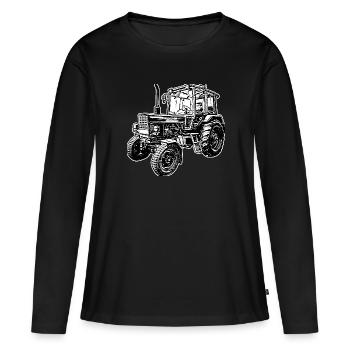 Tractor ,Trecker Steyr Austria/Farmer / Village Child - Women's Premium Organic Long Sleeve Shirt - black - Front - Julia (174cm)