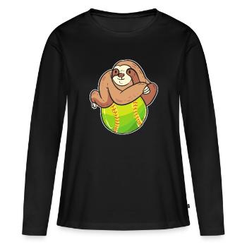Softball Joueurs de softball - T-shirt manches longues Premium bio Femme - noir - Devant - Julia (174cm)
