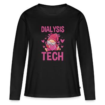 Retro Ferry Vêtements Porte-conteneurs - T-shirt manches longues Premium bio Femme - noir - Devant - Julia (174cm)