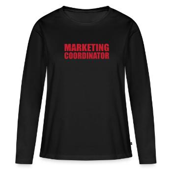 Great gift for marketing coordinators - Women's Premium Organic Long Sleeve Shirt - black - Front - Julia (174cm)
