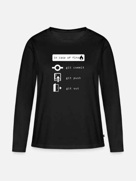 Programmierer, Developer, Informatiker, Entwickler - Frauen Premium Bio Langarmshirt - Schwarz