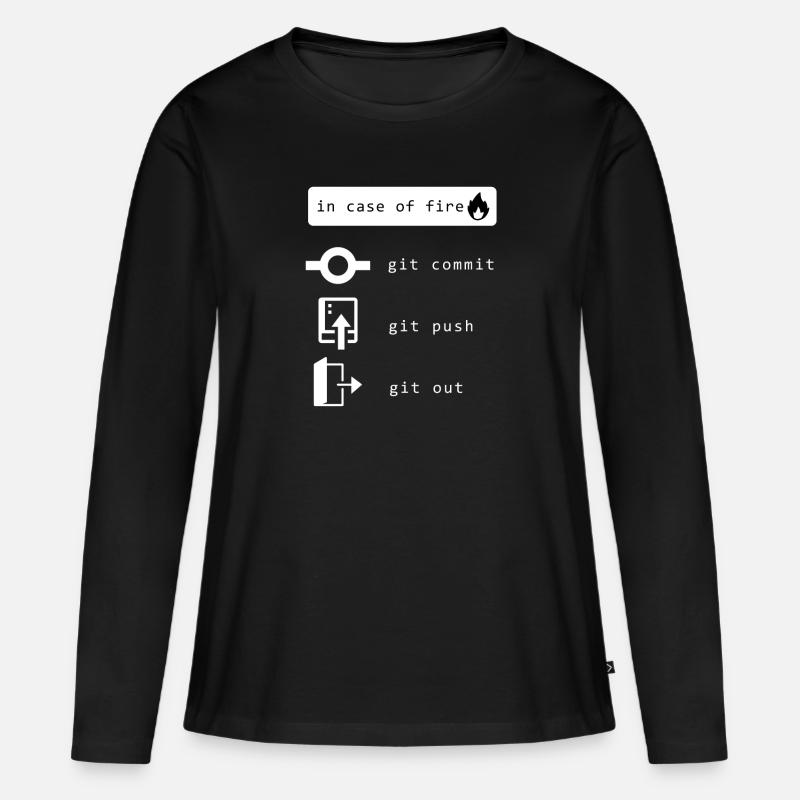 Programmierer, Developer, Informatiker, Entwickler - Frauen Premium Bio Langarmshirt - Schwarz