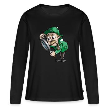 detective detective private investigationgator2 - T-shirt manches longues Premium bio Femme - noir - Devant - Julia (174cm)