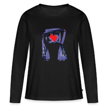 Love birds - Women's Premium Organic Long Sleeve Shirt - black - Front - Julia (174cm)