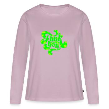 Green Neon Punk Text Design - Women's Premium Organic Long Sleeve Shirt - dusky pink - Front - Julia (174cm)