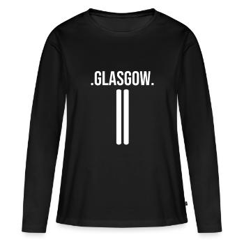 Chapeau de seau Glasgow - T-shirt manches longues Premium bio Femme - noir - Devant - Julia (174cm)