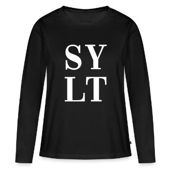 Sylt - Mer du Nord - Allemagne - Westerland - T-shirt manches longues Premium bio Femme - noir - Devant - Julia (174cm)