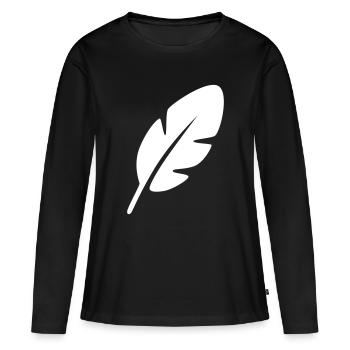 Source - T-shirt manches longues Premium bio Femme - noir - Devant - Julia (174cm)
