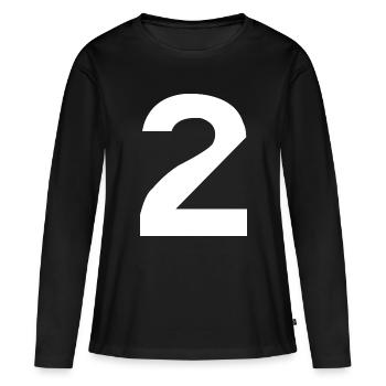 2 Deux - T-shirt manches longues Premium bio Femme - noir - Devant - Julia (174cm)