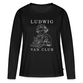 Beethoven - T-shirt manches longues Premium bio Femme - noir - Devant - Julia (174cm)