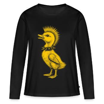 Chemise Punk Chick Mohawk Animal - T-shirt manches longues Premium bio Femme - noir - Devant - Julia (174cm)
