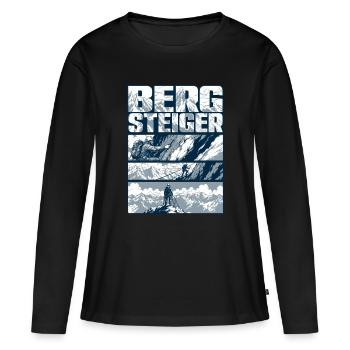 Mountaineer Summit Assault Retro - Women's Premium Organic Long Sleeve Shirt - black - Front - Julia (174cm)