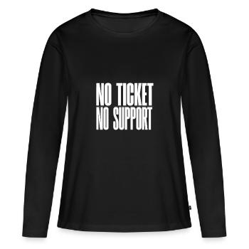 Non Ticket Non Support Informaticien Administrateur IT - T-shirt manches longues Premium bio Femme - noir - Devant - Julia (174cm)