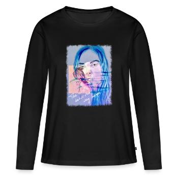Seelenvogel - Frauen Premium Bio Langarmshirt - Schwarz - Vorne - Julia (174cm)