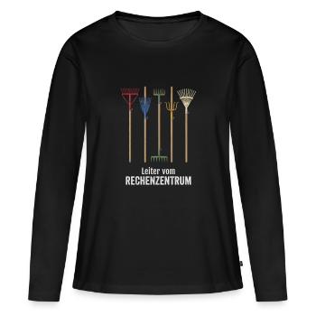 Leiter vom Rechenzentrum witzige Büro Sprüche - Frauen Premium Bio Langarmshirt - Schwarz - Vorne - Julia (174cm)