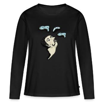 Fondre Salvador - T-shirt manches longues Premium bio Femme - noir - Devant - Julia (174cm)