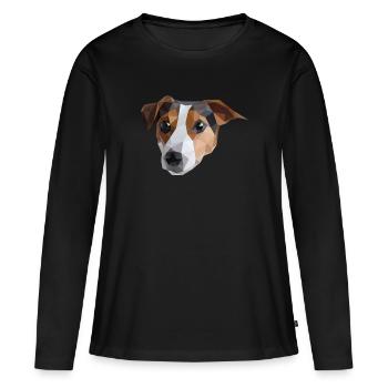 Jack Russel - Women's Premium Organic Long Sleeve Shirt - black - Front - Julia (174cm)