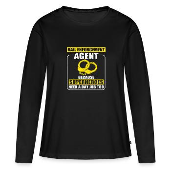 Journée de chasse aux primes des super-héros au - T-shirt manches longues Premium bio Femme - noir - Devant - Julia (174cm)