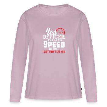 Yes Officer I Saw The Speed Limit Funny Car Lover - Frauen Premium Bio Langarmshirt - Altrosa - Vorne - Julia (174cm)