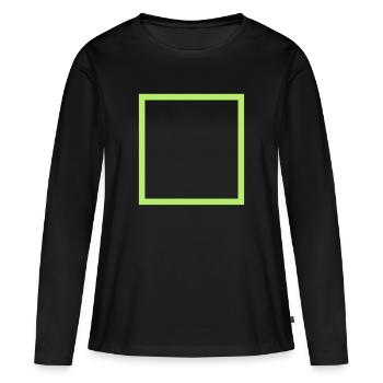 Square Square Pattern - Women's Premium Organic Long Sleeve Shirt - black - Front - Julia (174cm)