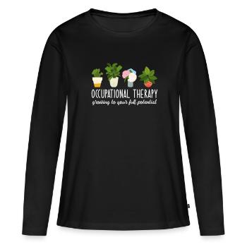 Occupational Therapy - T-shirt manches longues Premium bio Femme - noir - Devant - Julia (174cm)