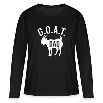 Goat Dad Matching - Women's Premium Organic Long Sleeve Shirt - black - Front - Julia (174cm)