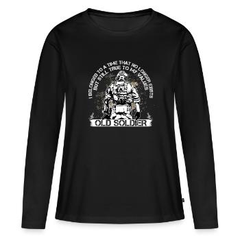 Old Soldier Army Soldier - Women's Premium Organic Long Sleeve Shirt - black - Front - Julia (174cm)
