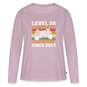 20. Geburtstag Level 20 Complete Jahrgang 2004 - Frauen Premium Bio Langarmshirt - Altrosa - Vorne - Julia (174cm)
