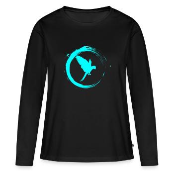 Papagei - T-shirt manches longues Premium bio Femme - noir - Devant - Julia (174cm)