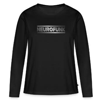 Neurofunk DNB Drum n Bass Junglist - T-shirt manches longues Premium bio Femme - noir - Devant - Julia (174cm)