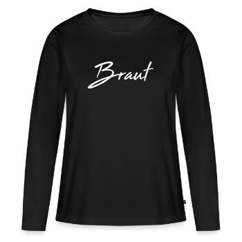 Partie de poule design de la mariée JGA - T-shirt manches longues Premium bio Femme - noir - Devant - Julia (174cm)