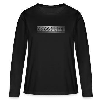 Crossbreed DNB Drum and Bass Junglist - T-shirt manches longues Premium bio Femme - noir - Devant - Julia (174cm)