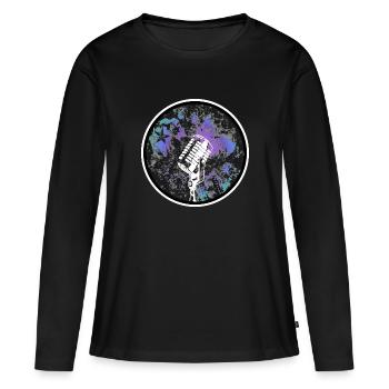 Micro - Women's Premium Organic Long Sleeve Shirt - black - Front - Julia (174cm)