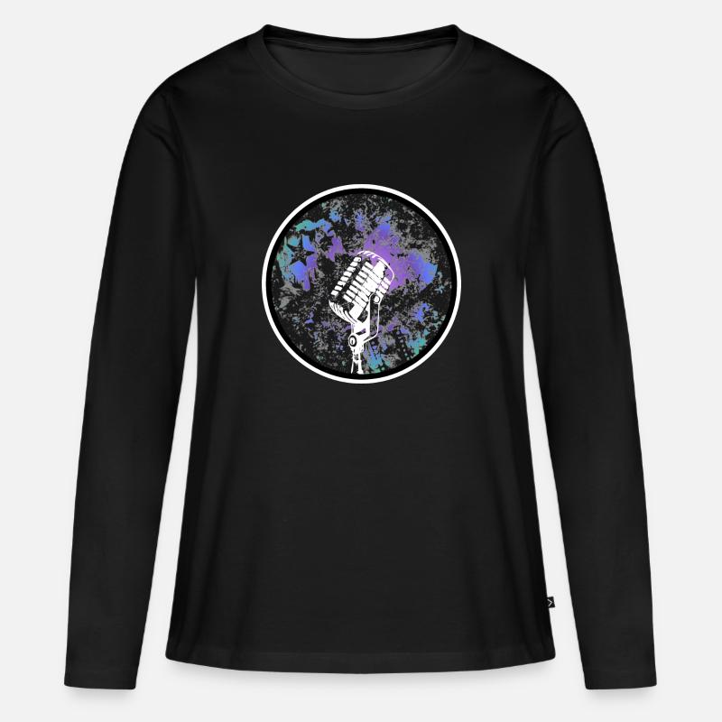 Micro - Women's Premium Organic Long Sleeve Shirt - black