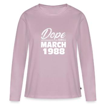 35th birthday March Vintage 1988 Vintage - Women's Premium Organic Long Sleeve Shirt - dusky pink - Front - Julia (174cm)