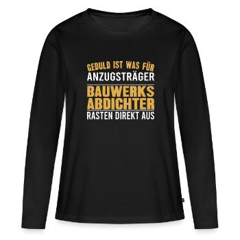Scellants de bâtiment - T-shirt manches longues Premium bio Femme - noir - Devant - Julia (174cm)