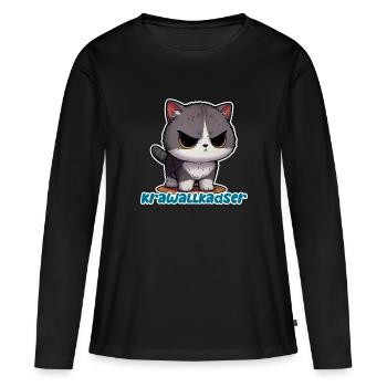 Krawallkadser! Harmlos, witzig, mit Lächelgaratie - Frauen Premium Bio Langarmshirt - Schwarz - Vorne - Julia (174cm)