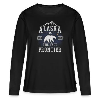 Alaska la dernière frontière - T-shirt manches longues Premium bio Femme - noir - Devant - Julia (174cm)