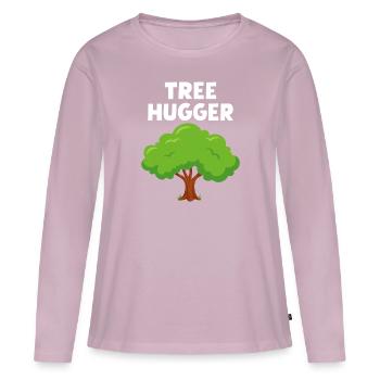 Tree Hugger - Women's Premium Organic Long Sleeve Shirt - dusky pink - Front - Julia (174cm)