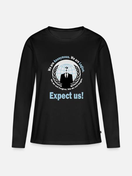 Anonymous - T-Shirt - Frauen Premium Bio Langarmshirt - Schwarz